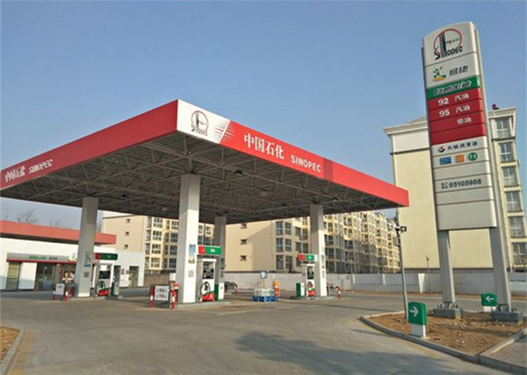 信阳加油站钢结构网架案例2